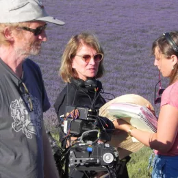 Tournage du film Mal de pierres de Nicole Garcia sur le plateau de Valensole en juillet 2015