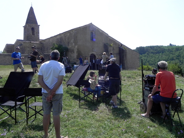 A Saint-Martin de Brômes. Tournage du film Mal de pierres de Nicole Garcia sur le plateau de Valensole en juillet 2015 Photos ©CFAS