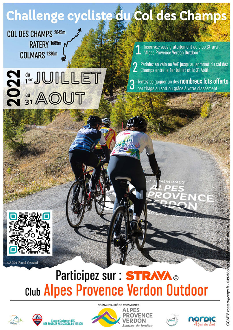 Challenge Strava - du 1er juillet au 31 août 2022 à Colmars-les-Alpes