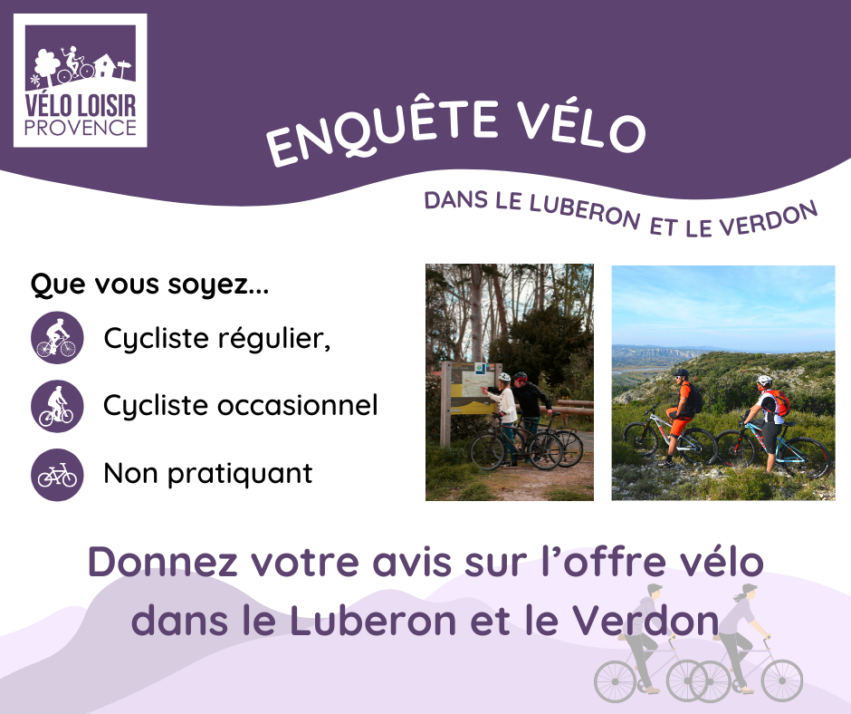Enquête vélo dans le Luberon et le Verdon